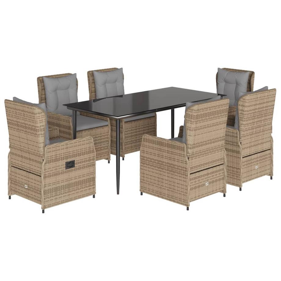 set da pranzo da giardino Polirattan