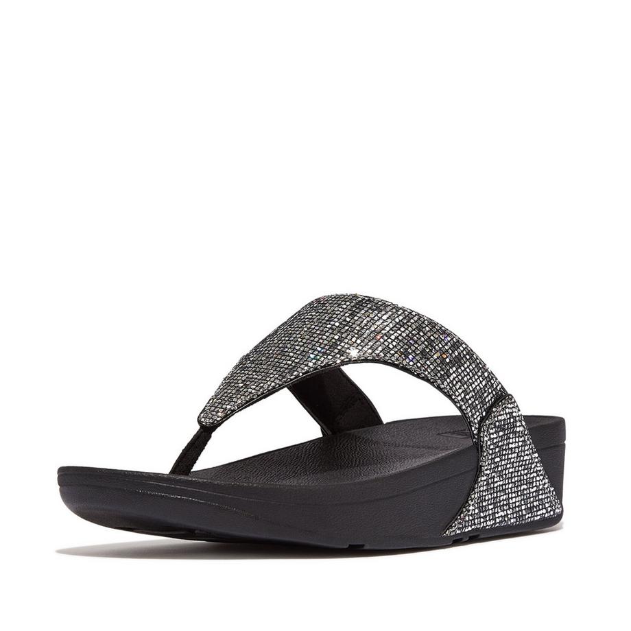 Fitflop Lulu Toe Post Glitterball Sandalen  