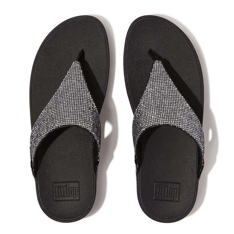 Fitflop Lulu Toe Post Glitterball Sandalen  