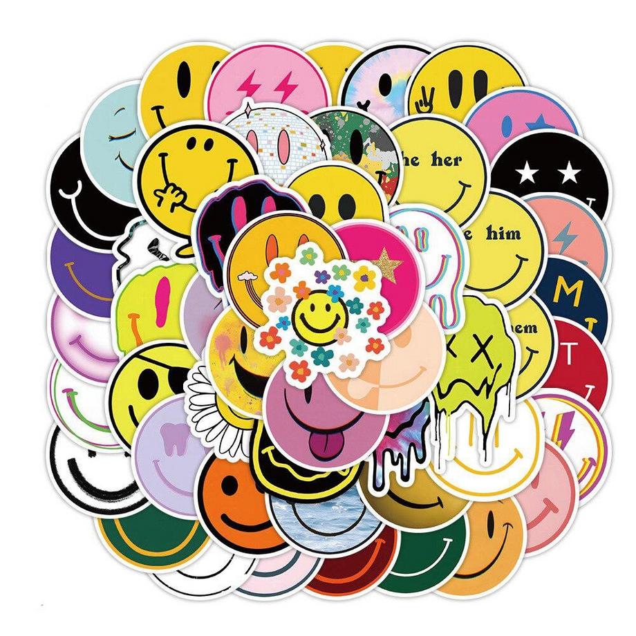 Autocollants - Smiley - 50 pcs