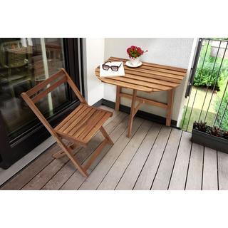 Beliani Tavolino Bistrot en Legno d'acacia Rustico OSIGO  