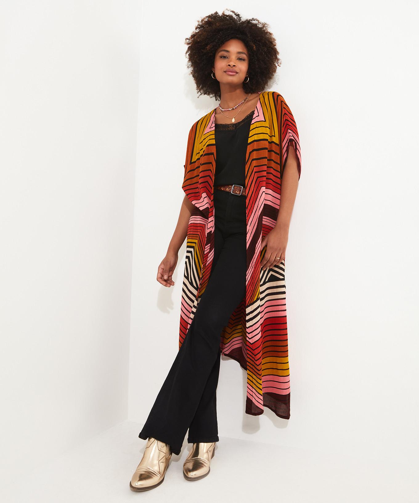 Joe Browns  Kimono-Kleid mit Gürtel im Zick-Zack-Muster 