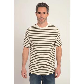 T-shirt a righe con scollo a girocollo e mezze maniche