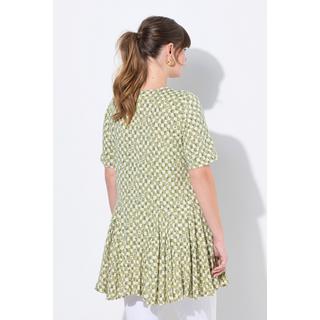 Ulla Popken T-Shirt Scollo Tunica Manica Corta Svasata  