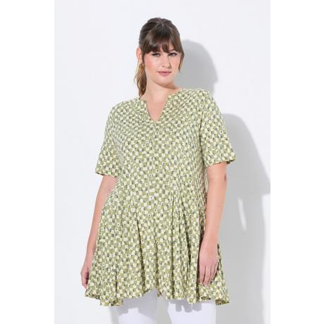 Ulla Popken T-Shirt Scollo Tunica Manica Corta Svasata  