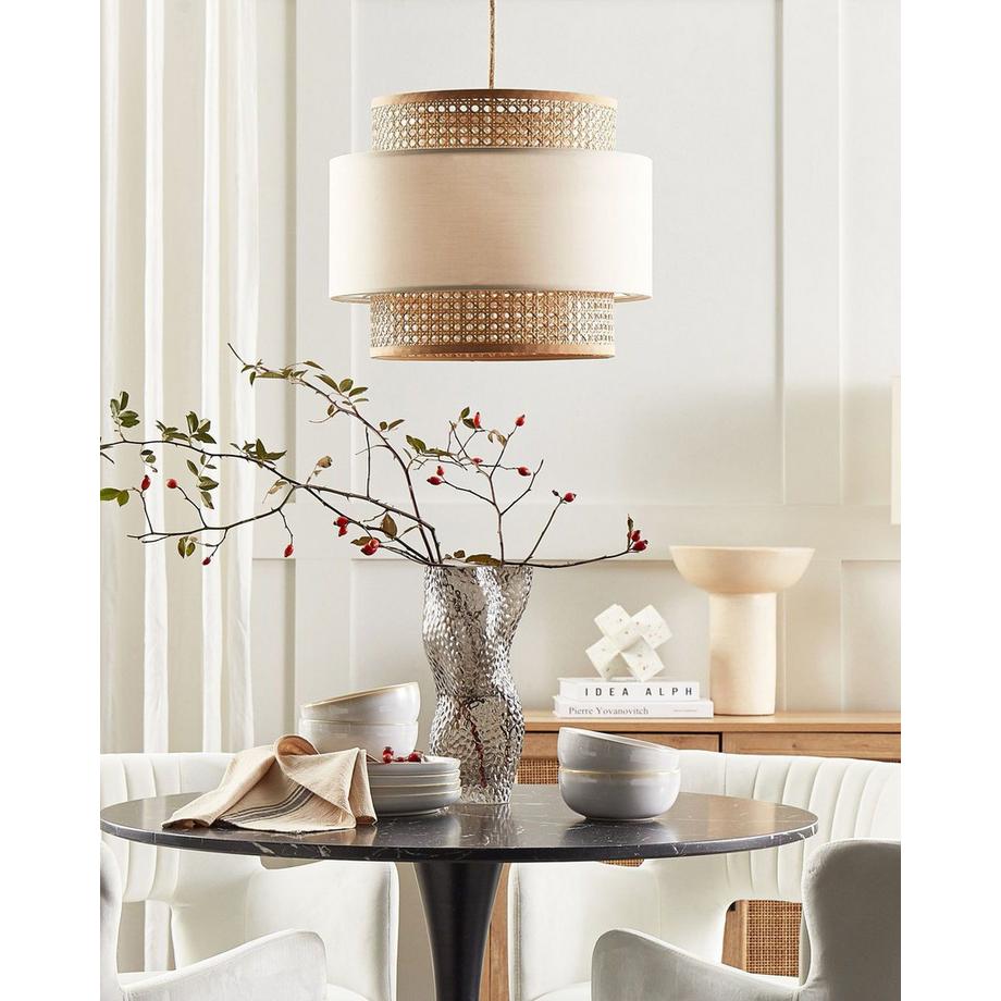 Beliani Lampada a sospensione en Tessuto Boho YUMURI  