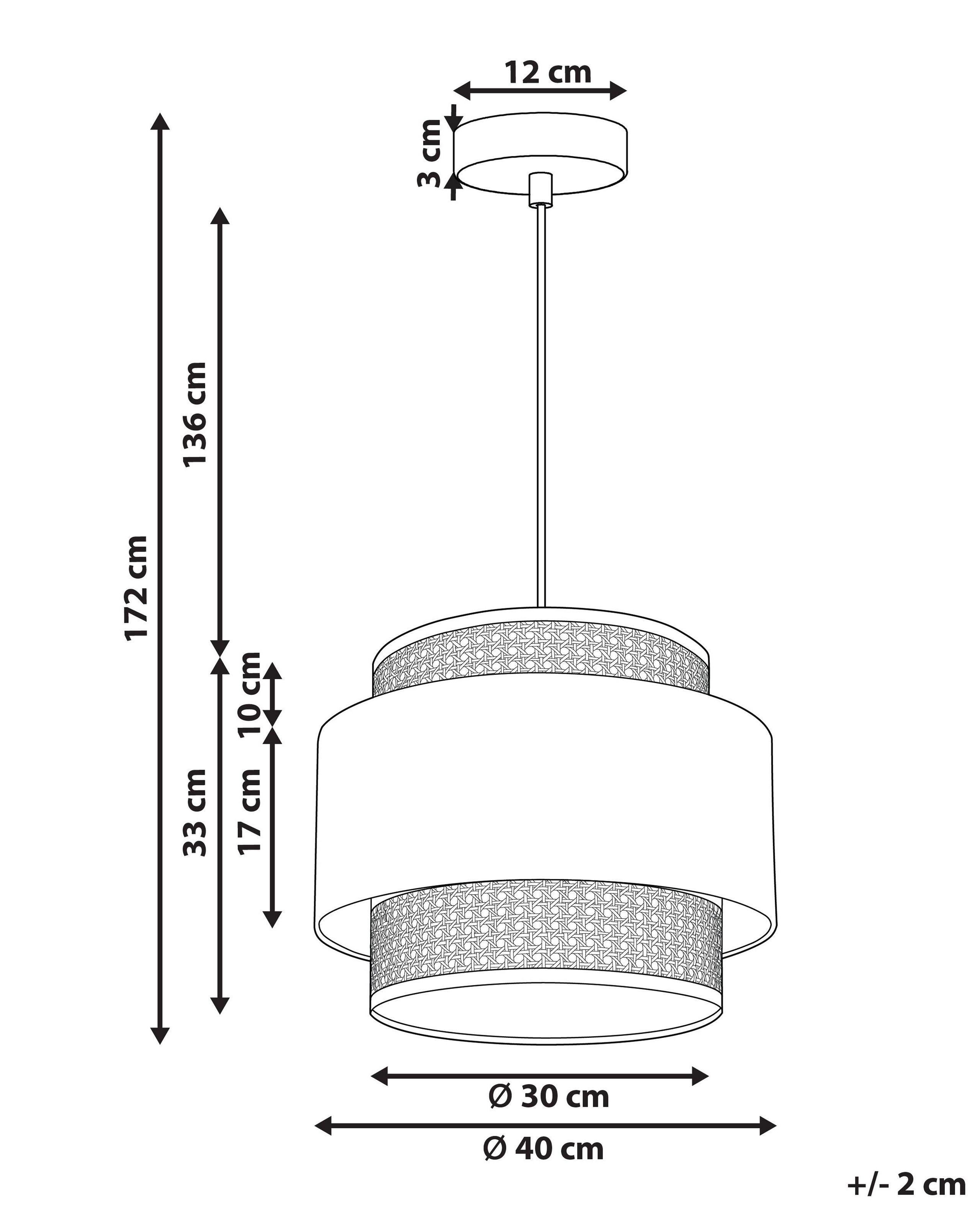 Beliani Lampe suspension en Polyester Moderne YUMURI  