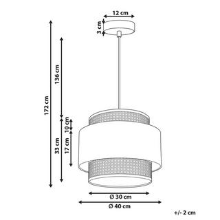 Beliani Lampe suspension en Polyester Moderne YUMURI  