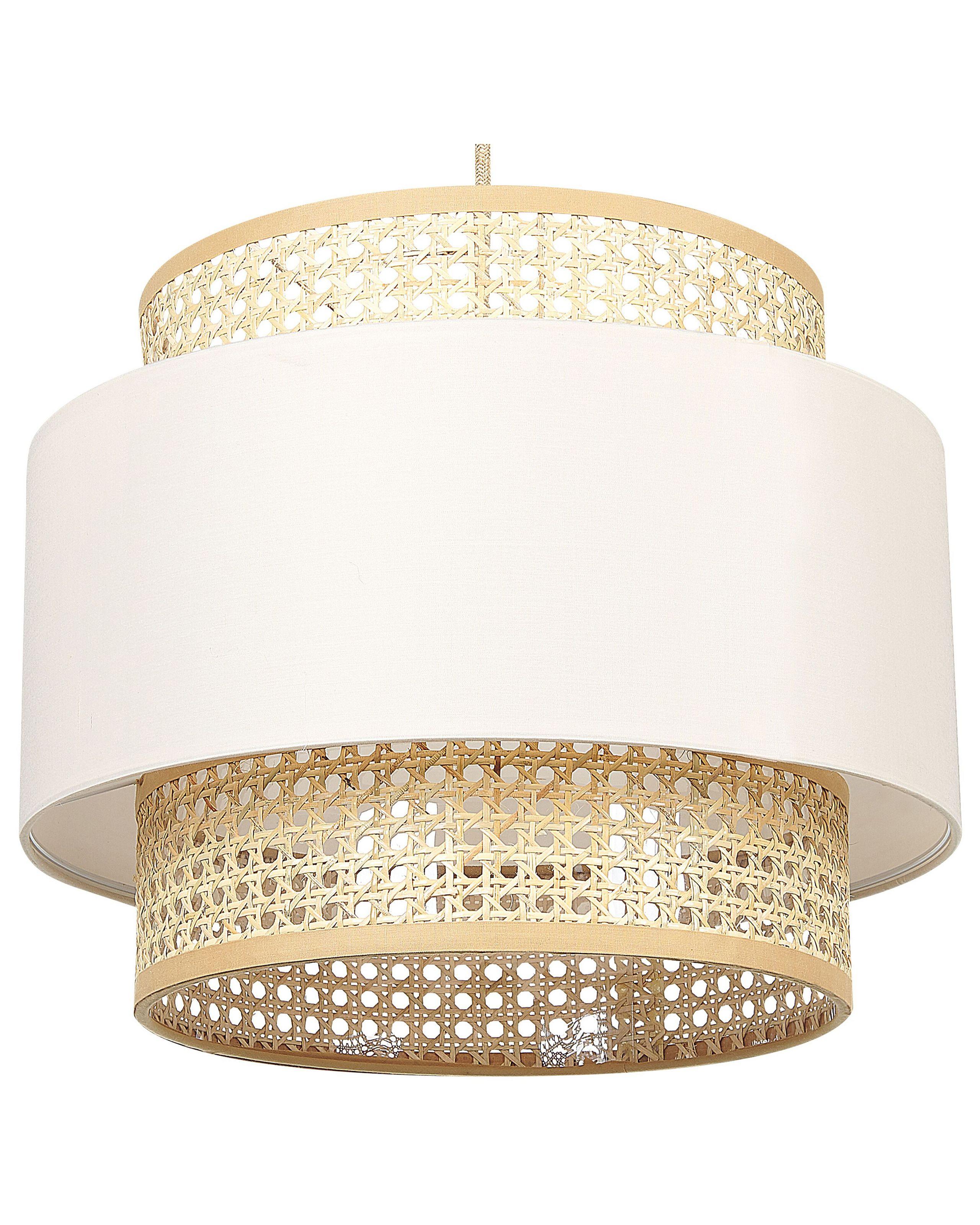 Beliani Hängelampe aus Stoff Modern YUMURI  