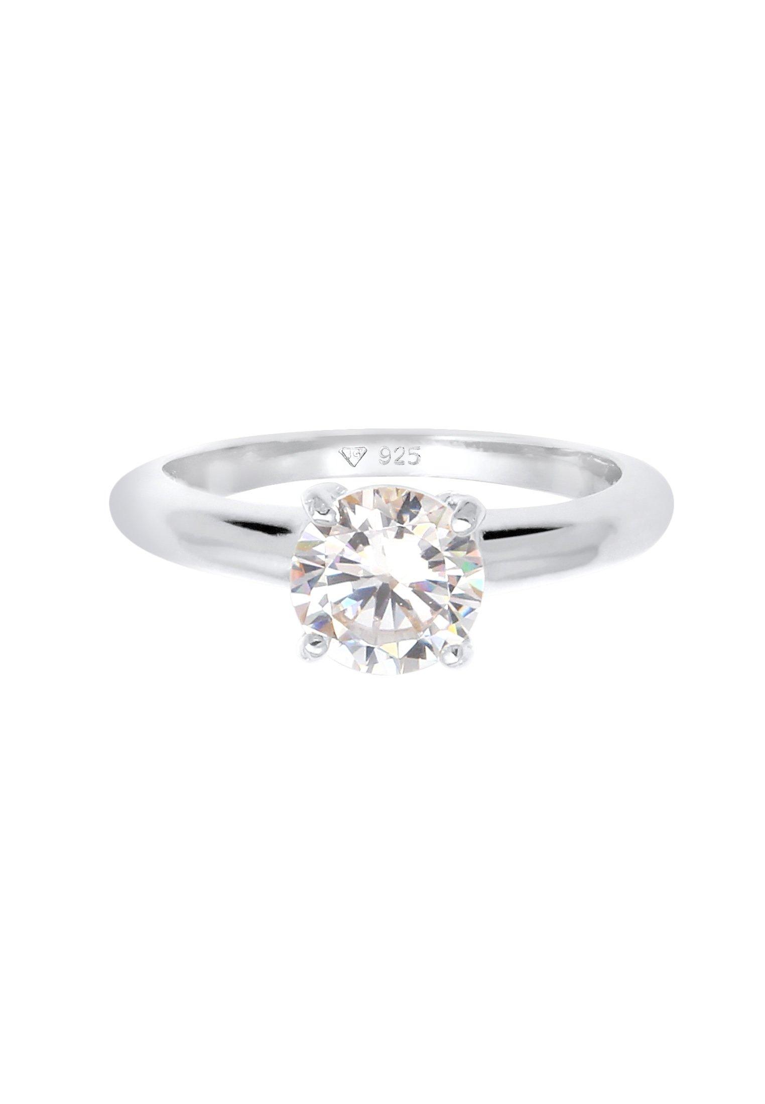 Elli  Bague Solitaire Avec Cristal De Zirconium 