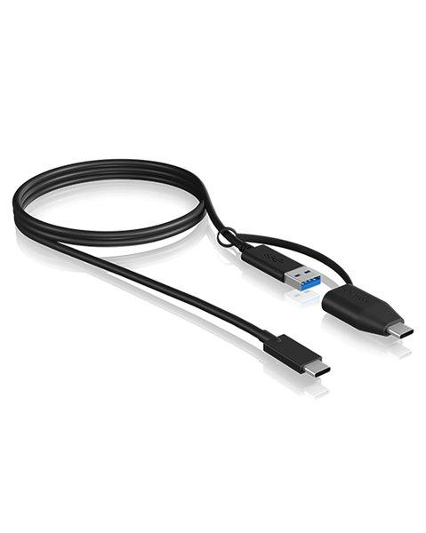 ICY Box  ICY BOX IB-CB034 USB Kabel 1 m USB 3.2 Gen 2 (3.1 Gen 2) USB C USB A Schwarz 