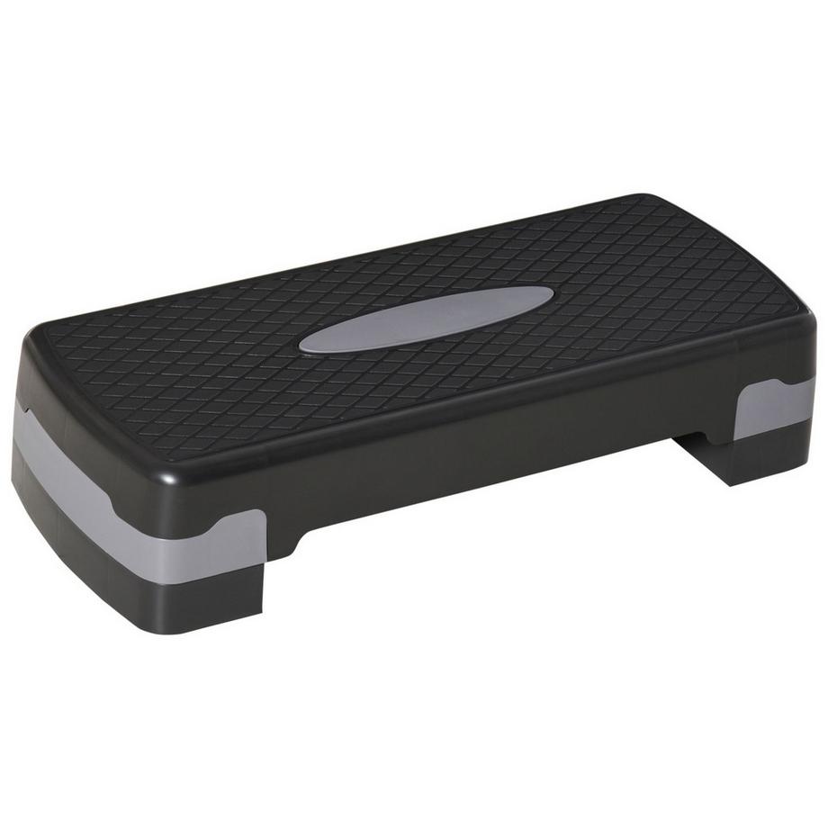 Northio  Stepping Board Aerobic Fitness 2 Niveaux Réglable En Hauteur (10/15 Cm), Vélo D'Appartement Stepper, Noir + Gris, 68X29X15Cm 