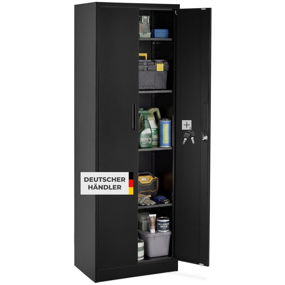 Aktenschrank Brandon, Magnetverschluss, verstellbare Böden, abschließbar, leichte Montage, praktisch