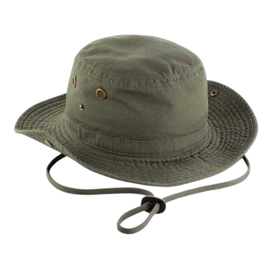 Chapeau D'été Uni En Toile Avec Sangle Ajustable Outback