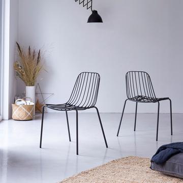 Stuhl aus Metall dark grey Arty