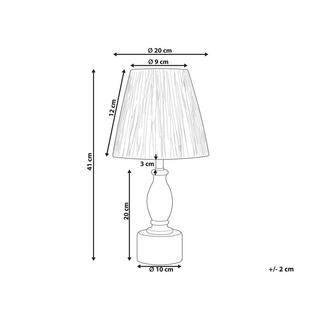 Beliani Lampe à poser en Bois de chêne Rustique MORONA  