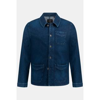 JP1880  Overshirt, Denim, Jeans-Sakko, Reverskragen, Brusttasche 