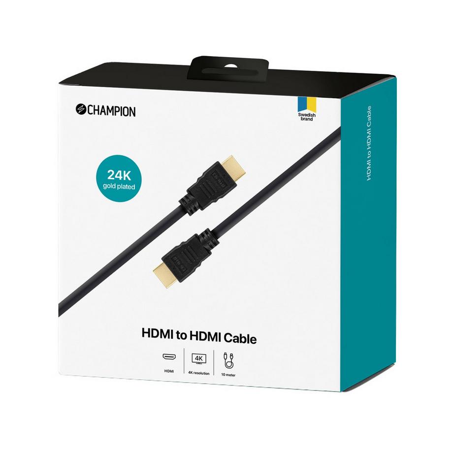 Champion  HDMI-Kabel Ha-Ha Schwarz 10,0 m 