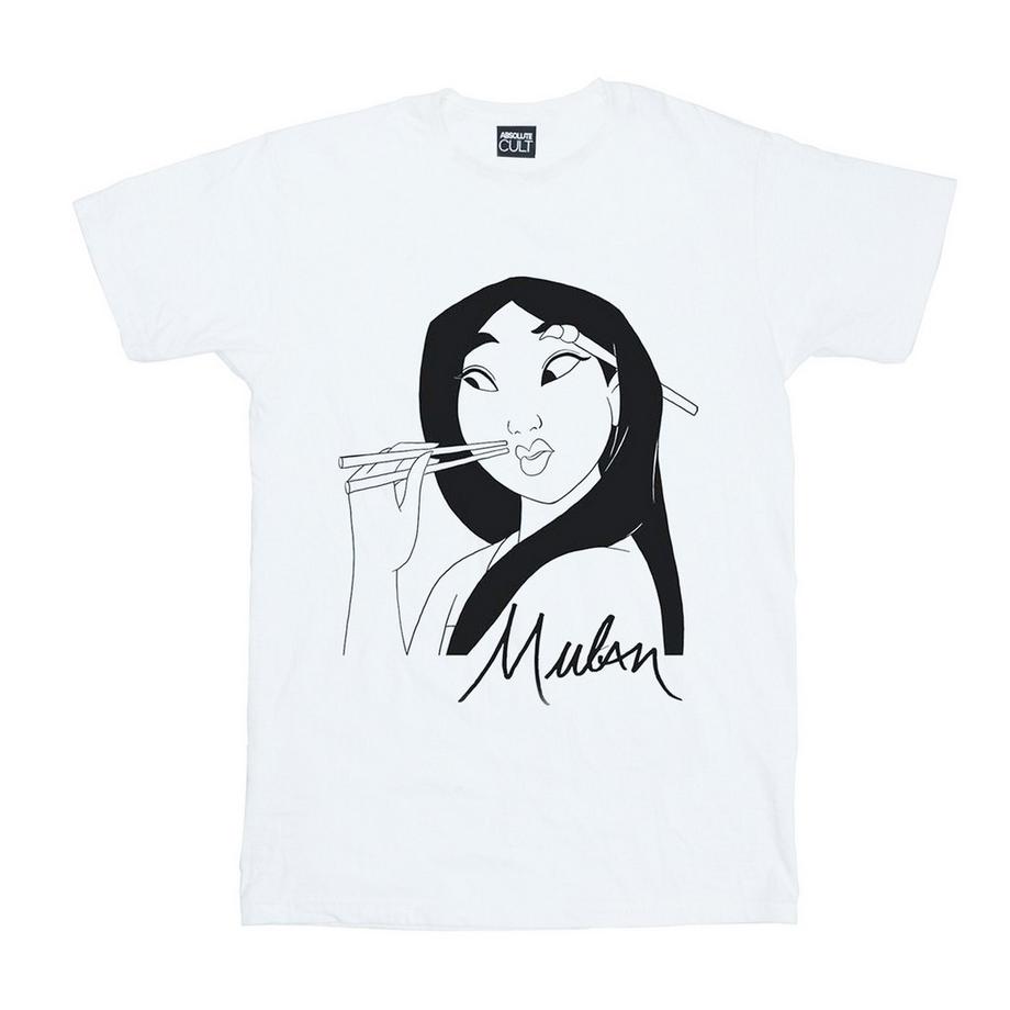Disney Mulan Bacchette T-Shirt Stampata  