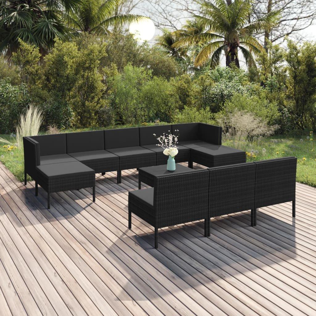 VidaXL Garten-sofagarnitur poly-rattan  