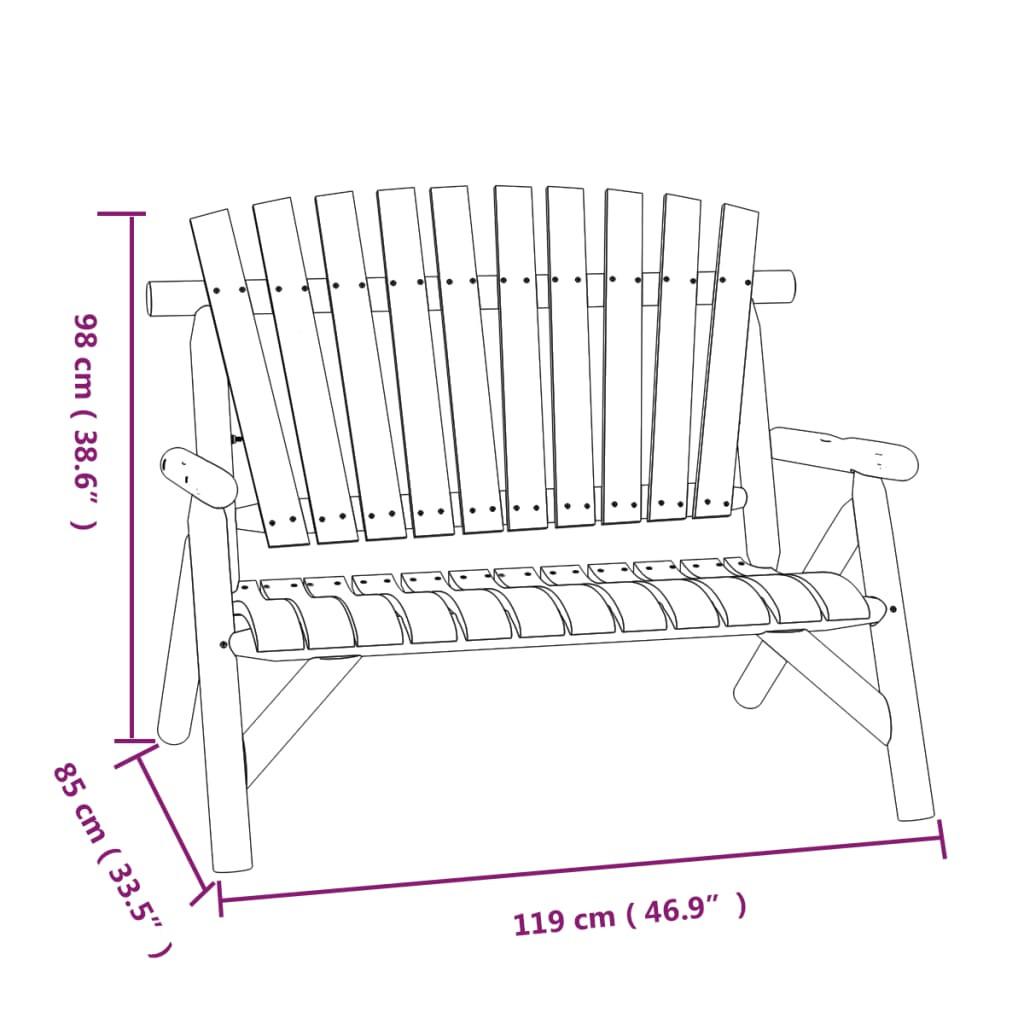 VidaXL Banc de jardin bois  