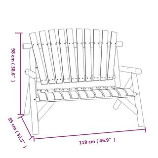 VidaXL Banc de jardin bois  