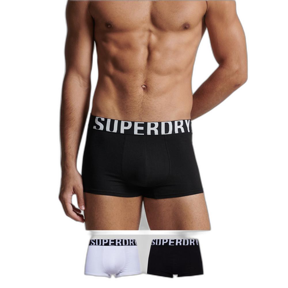 Superdry Dual Logo Bio-Baumwolle Boxershorts 2er-Pack  