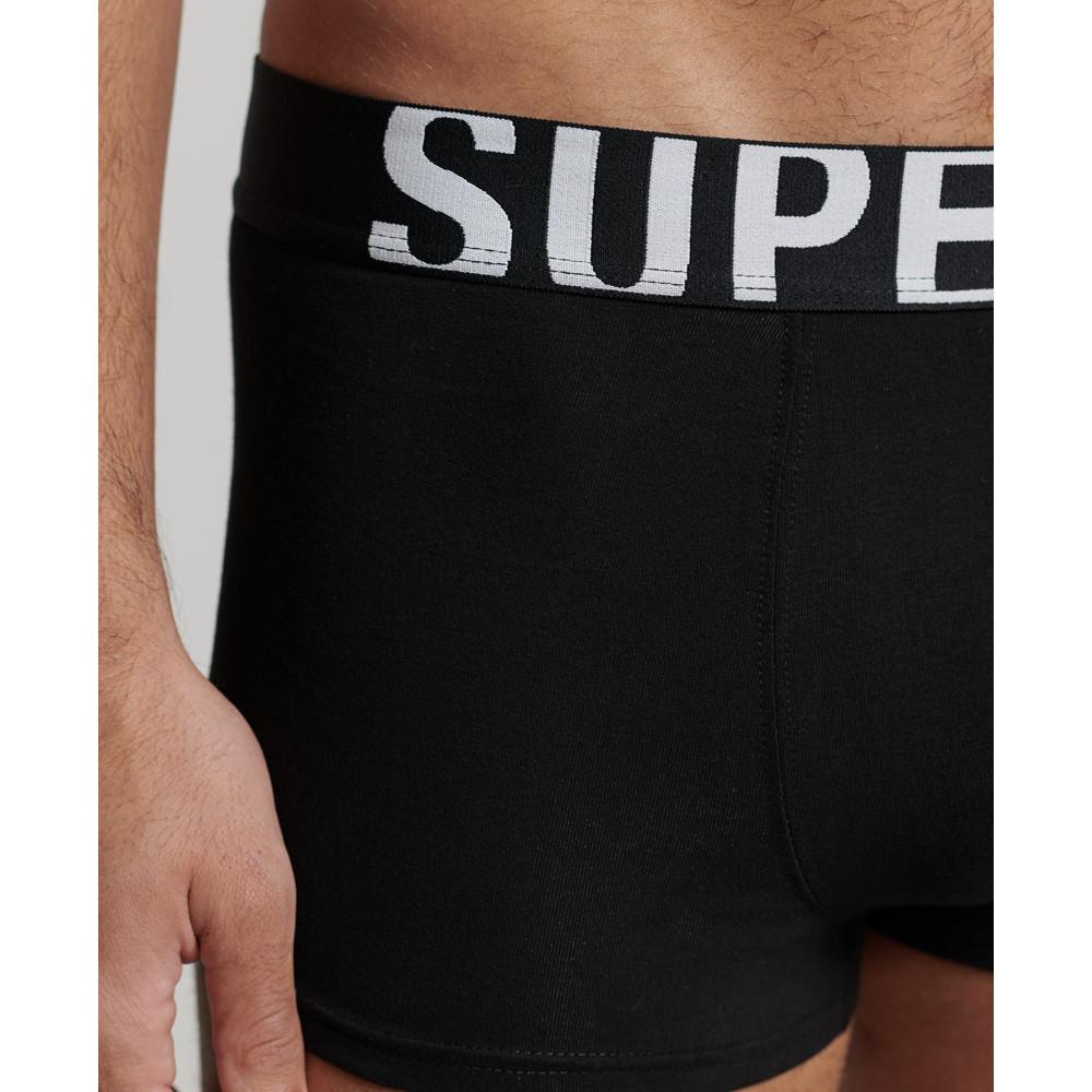 Superdry Dual Logo Bio-Baumwolle Boxershorts 2er-Pack  