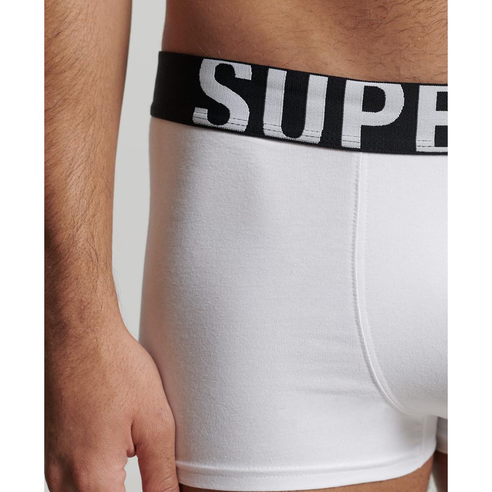Superdry Dual Logo Bio-Baumwolle Boxershorts 2er-Pack  