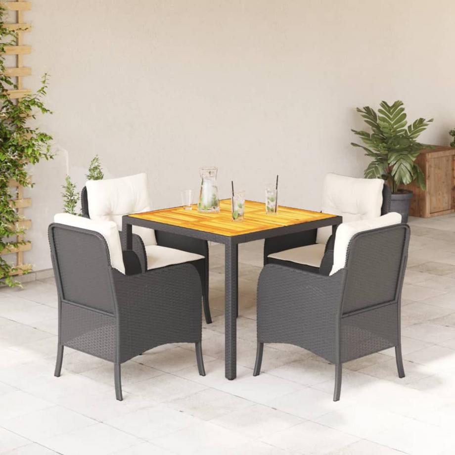 VidaXL Ensemble de salle à manger de jardin rotin synthétique  