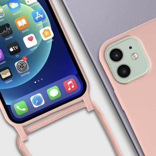 Avizar  Coque cordon iPhone 12 et 12 Pro Rose 