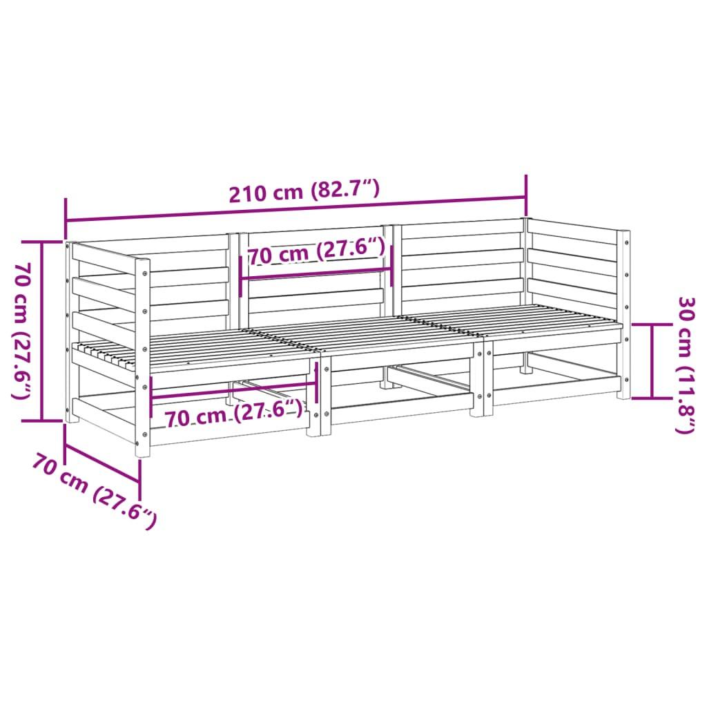 VidaXL set divano da giardino Legno di pino  