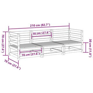 VidaXL set divano da giardino Legno di pino  