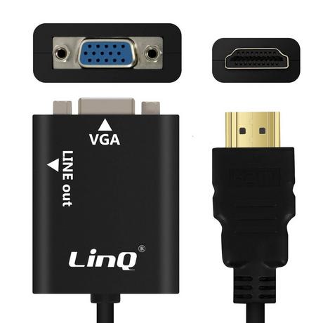 Avizar  HDMI auf VGA Adapter LinQ – Schwarz 