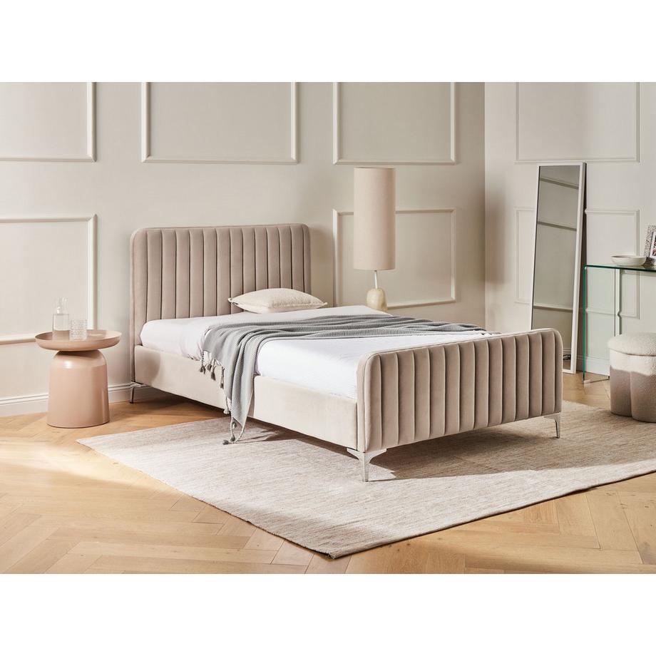 Beliani Letto en Velluto  LUNAN  