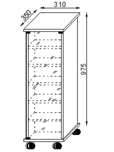 VCM Bois CD DVD Stand Étagère Armoire Étagère sur pied Roulettes pivotantes Valenza Porte en verre  