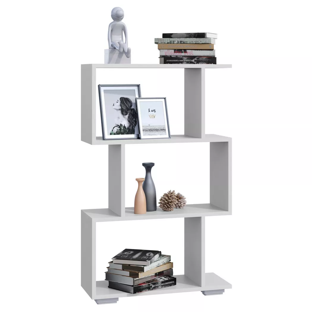 VCM Holz Raumteiler Stand Regal Bücherregal Deko Bücher Standregal Palusa M