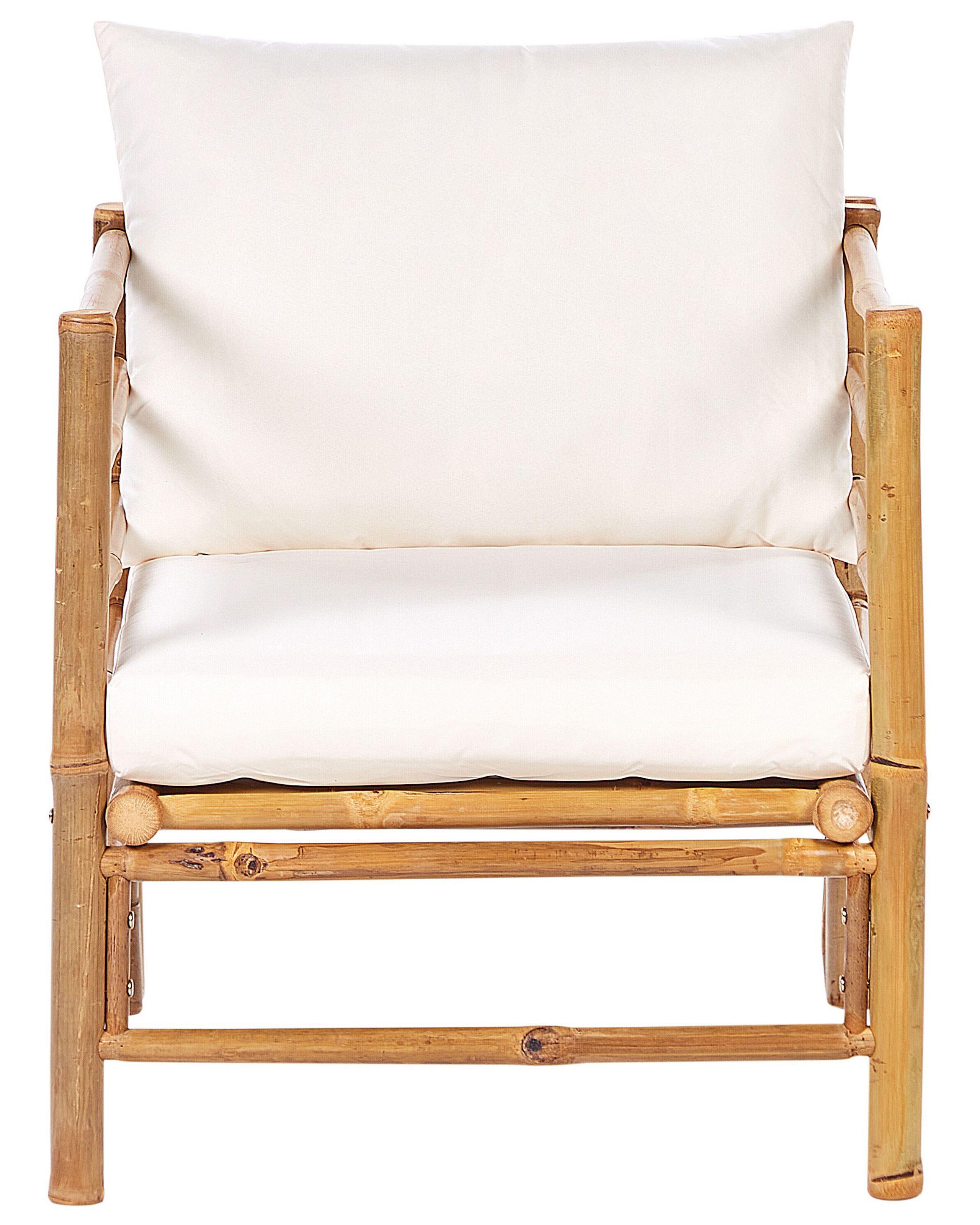 Beliani Gartensessel aus Bambusholz Boho CERRETO  