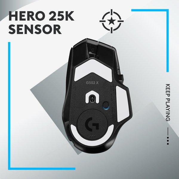 logitech G  Logitech G G502 X Lightspeed Maus rechts RF Wireless Optisch 25600 DPI 