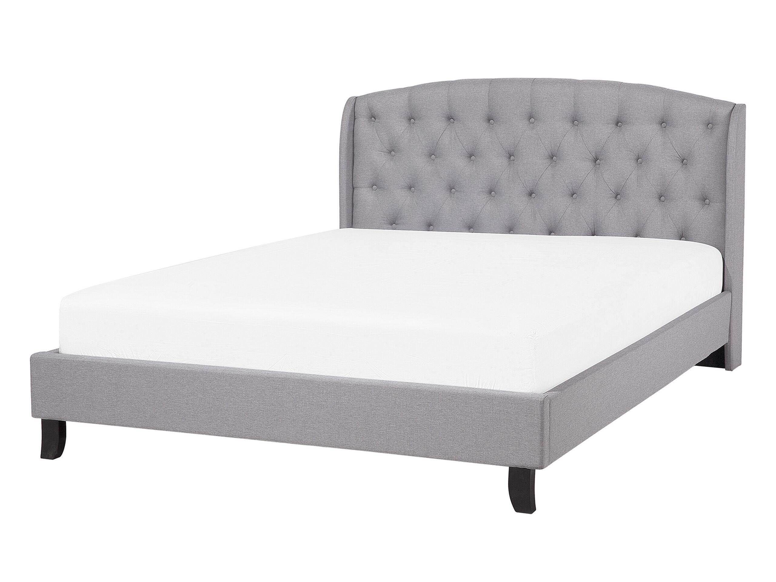 Beliani Letto con rete a doghe en Poliestere Glamour BORDEAUX  