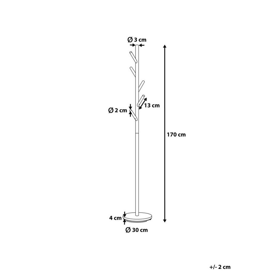 Beliani Garderobenständer aus Stahl Modern ALBIN  