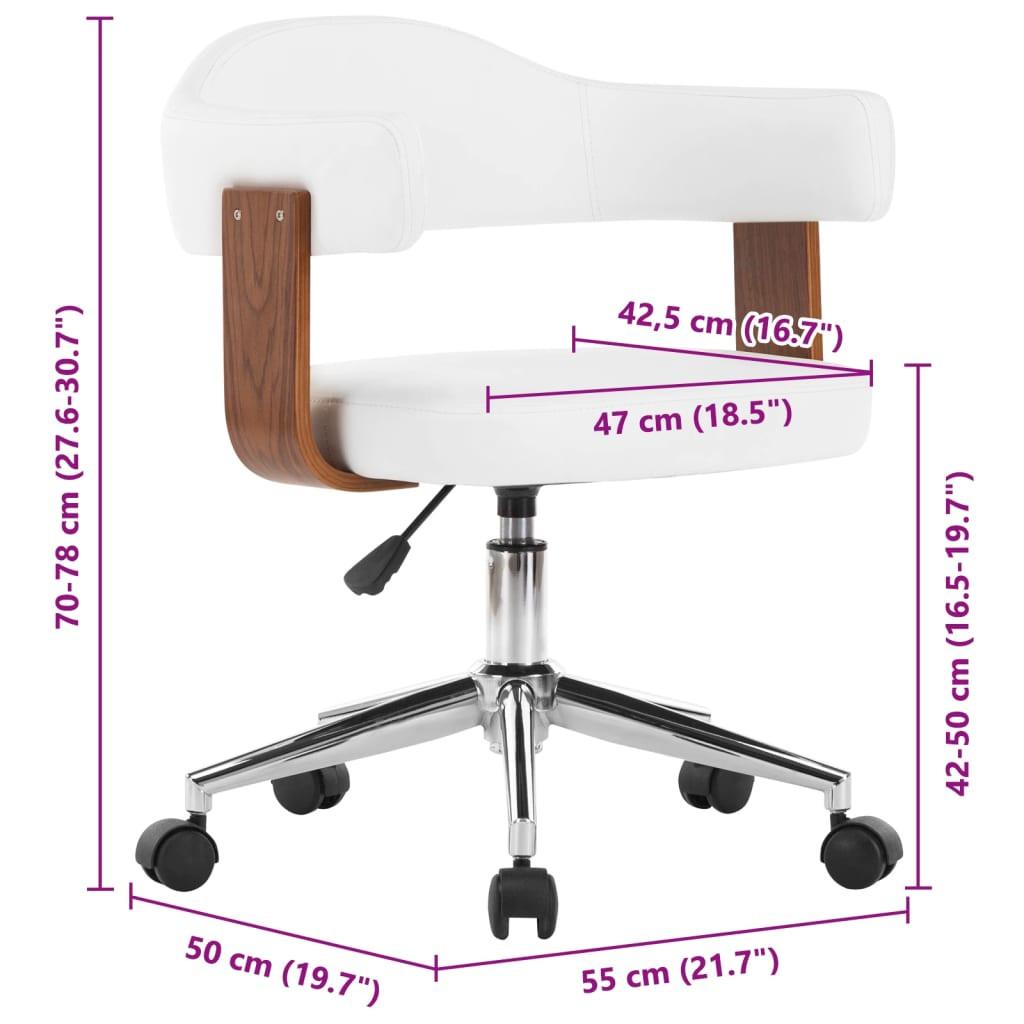 VidaXL Chaise de bureau cuir artificiel  