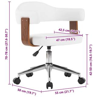 VidaXL Chaise de bureau cuir artificiel  