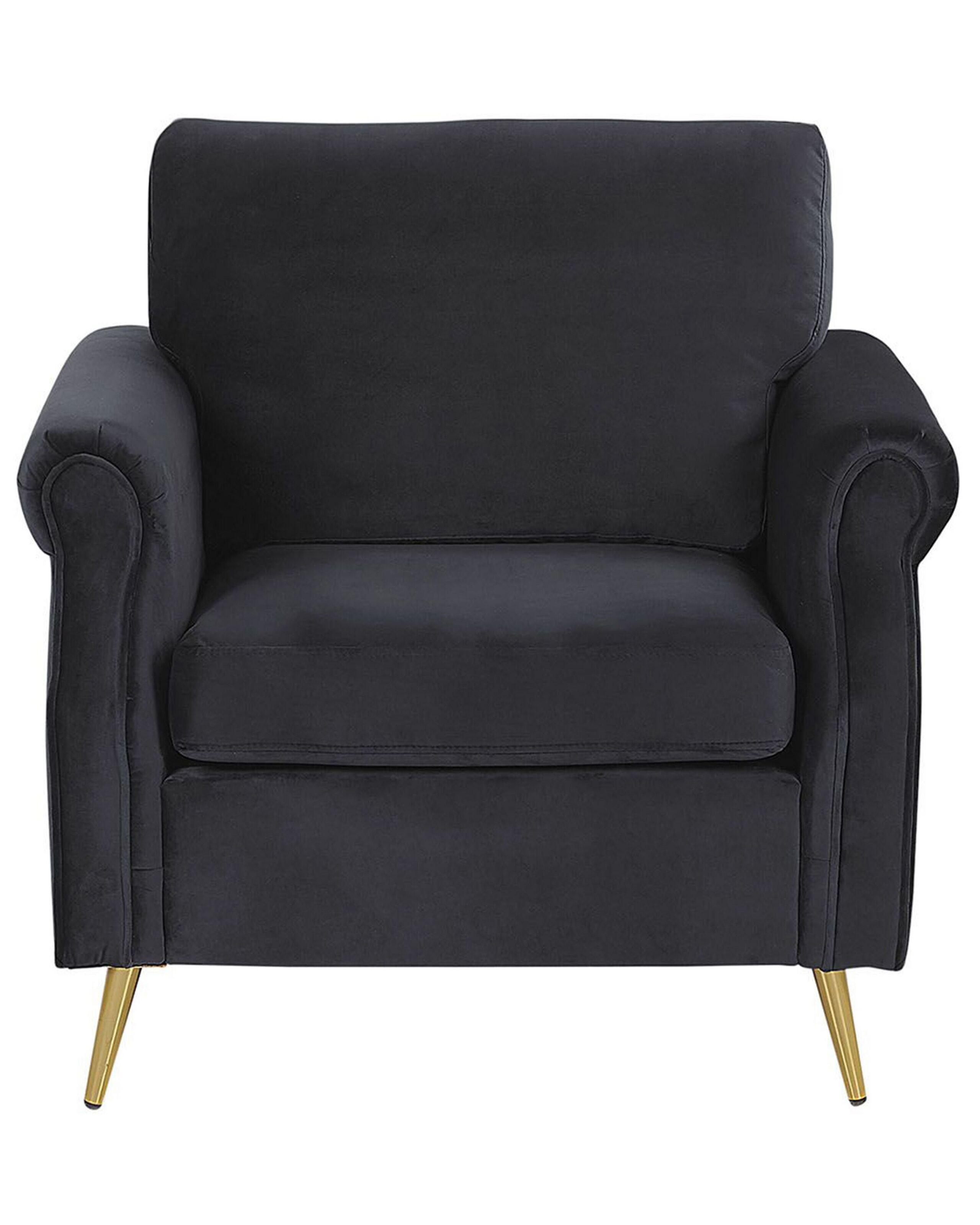 Beliani Fauteuil en Velours Glamour VIETAS  