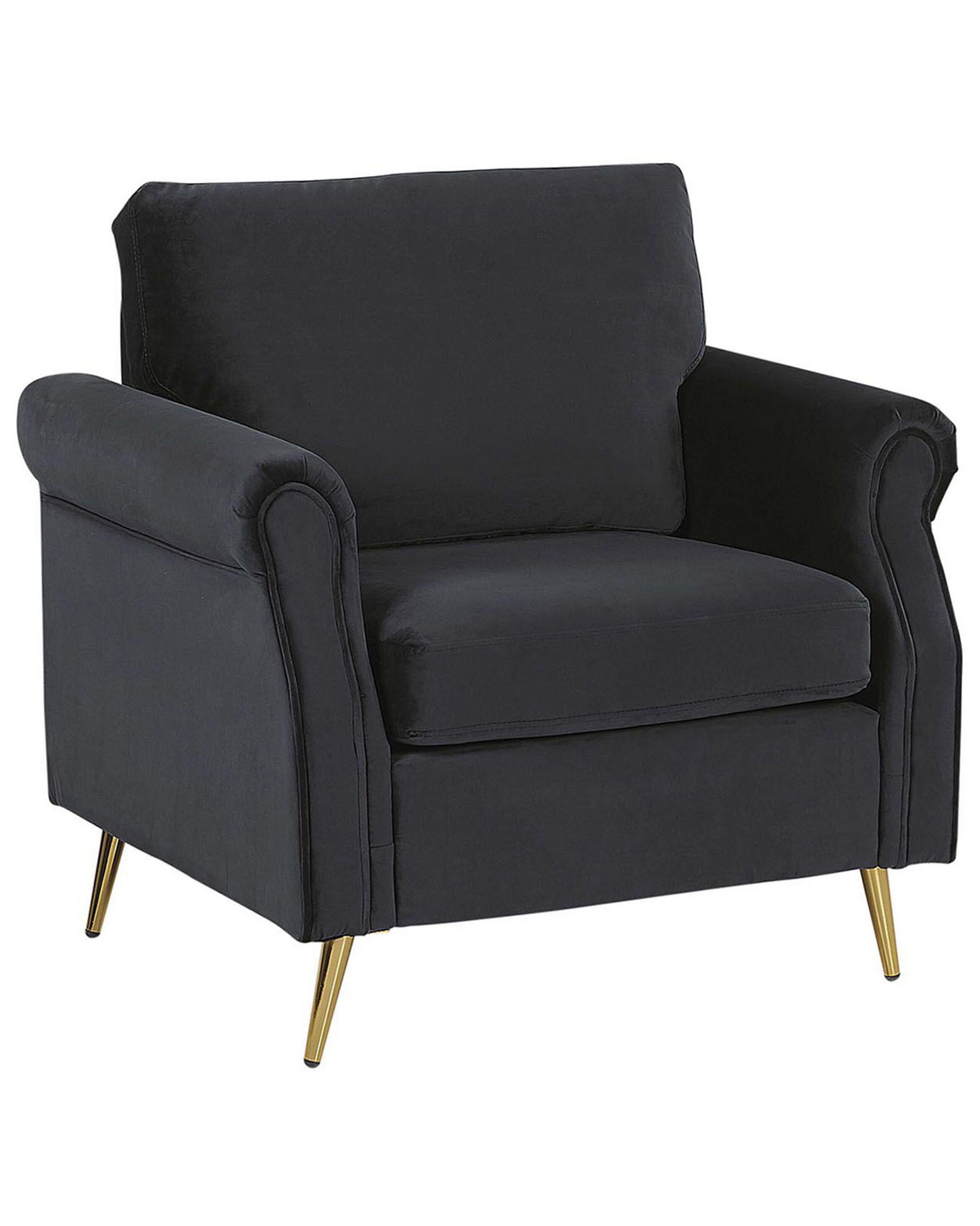 Beliani Fauteuil en Velours Glamour VIETAS  