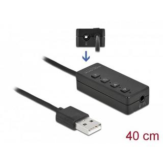 DeLock  DeLOCK Adattatore USB per cuffie e microfono con 2 jack stereo da 3,5 mm per Windows e Mac OS 