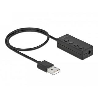DeLock  DeLOCK Adattatore USB per cuffie e microfono con 2 jack stereo da 3,5 mm per Windows e Mac OS 