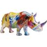 KARE Design Figurine décorative Rhinocéros coloré  