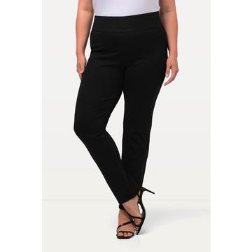 Pantalon Sienna, jambe slim et taille élastique, en tissu point de Rome