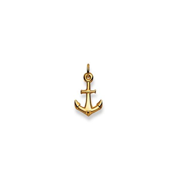 Image of MUAU Schmuck Anhänger Anker Gelbgold 750, 21x11mm - ONE SIZE